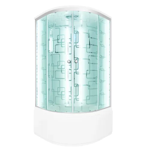 DTO Душевая кабина EM4510/EM4590 высокий/с узором, Выбрать размер: 100х100, Комплектация: LED подсветка, изображение 2