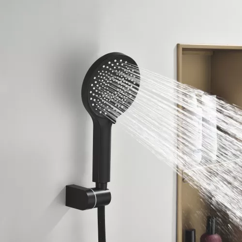 Смеситель для ванны Black&White GL-9101-GM (душевой шланг и лейка в комплекте), Выбрать цвет: Оружейная сталь, изображение 3