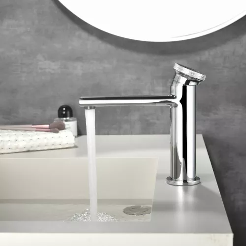 Смеситель для раковины Black&White GF-7107-GM, Выбрать цвет: Оружейная сталь, изображение 4