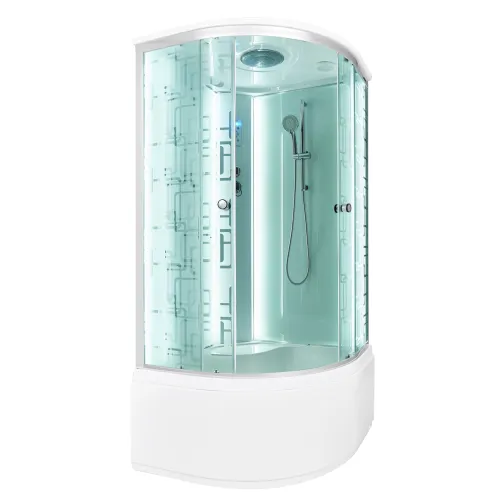 DTO Душевая кабина EM4510/EM4590 высокий/с узором, Выбрать размер: 100х100, Комплектация: LED подсветка, изображение 4