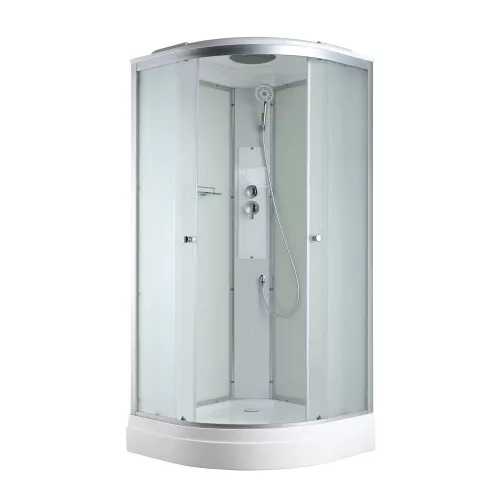 Душевая кабина AvaCan C2010/2080/2090 низкий поддон, Цвет стекла: матовое, Цвет профиля: Хром, Тип поддона: Низкий, Выбрать размер: 100х100, Внешний вид: без гидромассажа, Наличие крыши: есть