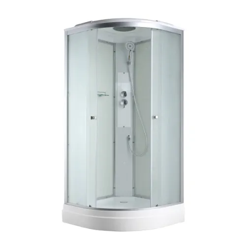 Душевая кабина AvaCan C2010/2080/2090 низкий поддон, Цвет стекла: матовое, Цвет профиля: Хром, Тип поддона : Низкий, Выбрать размер: 100х100, Внешний вид: без гидромассажа, Наличие крыши: есть