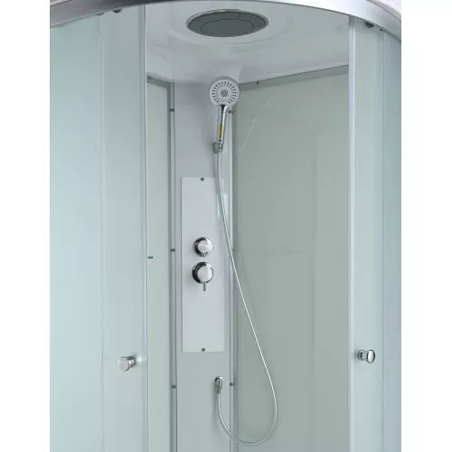 Душевая кабина AvaCan C2010/2080/2090 низкий поддон, Цвет стекла: матовое, Цвет профиля: Хром, Тип поддона: Низкий, Выбрать размер: 100х100, Внешний вид: без гидромассажа, Наличие крыши: есть, изображение 5