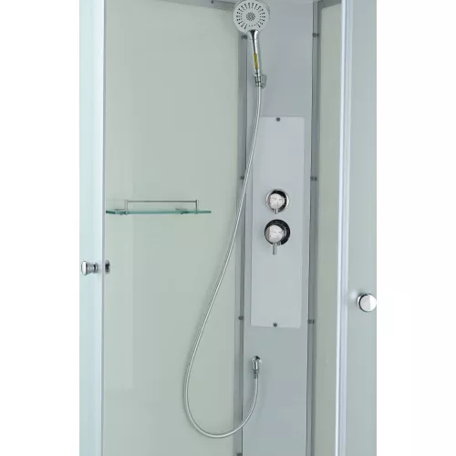 Душевая кабина AvaCan C2010/2080/2090 низкий поддон, Цвет стекла: матовое, Цвет профиля: Хром, Тип поддона: Низкий, Выбрать размер: 100х100, Внешний вид: без гидромассажа, Наличие крыши: есть, изображение 8