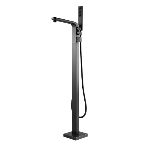 Отдельностоящий смеситель для ванны Black&White U7642GM, Выбрать цвет: Оружейная сталь