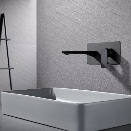 Смеситель для раковины встраиваемый  Black&White UK8306B, изображение 5