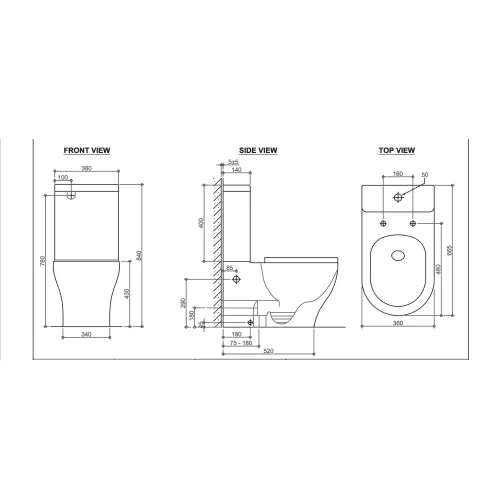 Унитаз керамический Black&White W-7792, изображение 11