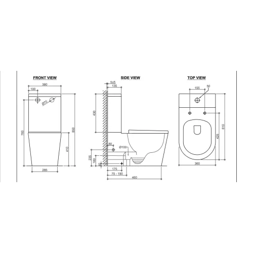 Унитаз керамический Black&White W-7793, изображение 11