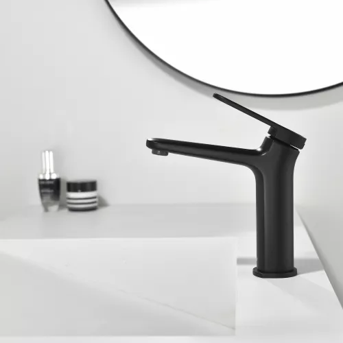 Смеситель для раковины Black&White GF-7109-MB, Выбрать цвет: Черный, изображение 4