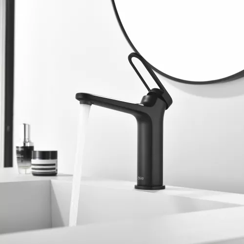 Смеситель для раковины Black&White GF-7109-MB, Выбрать цвет: Черный, изображение 10