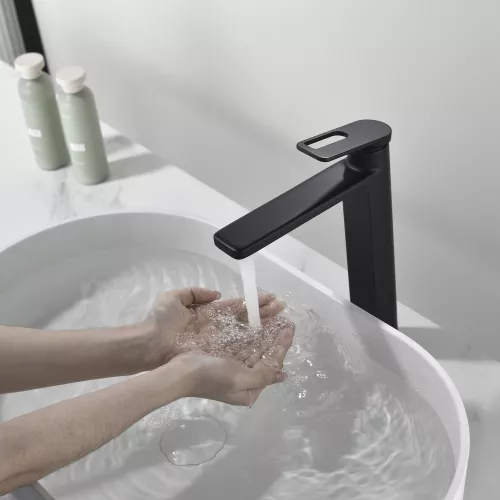 Смеситель для раковины Black&White GF-7203-MB, Выбрать цвет: Черный, изображение 9