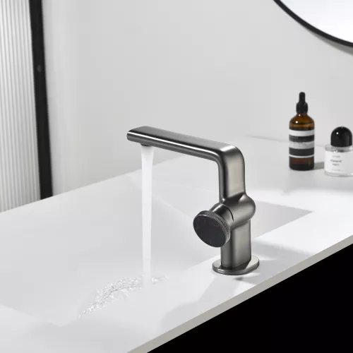 Смеситель для раковины Black&White GF-7207-GM, Выбрать цвет: Оружейная сталь, изображение 7