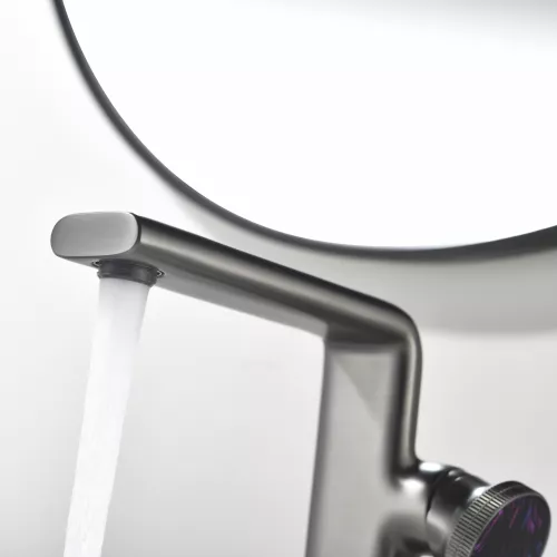 Смеситель для раковины Black&White GF-7207-GM, Выбрать цвет: Оружейная сталь, изображение 3