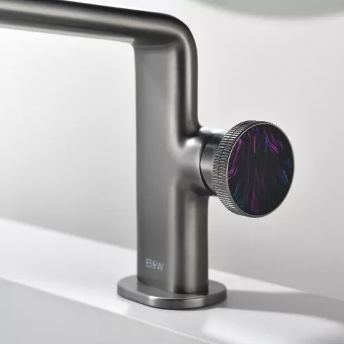 Смеситель для раковины Black&White GF-7207-GM, Выбрать цвет: Оружейная сталь, изображение 4