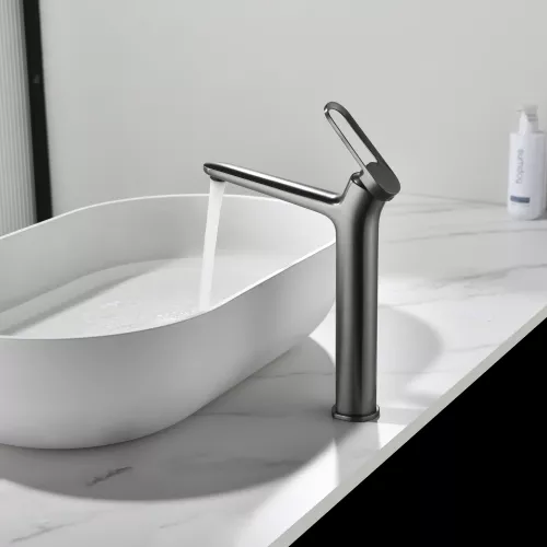 Смеситель для раковины Black&White GF-7209-GM, Выбрать цвет: Оружейная сталь, изображение 9