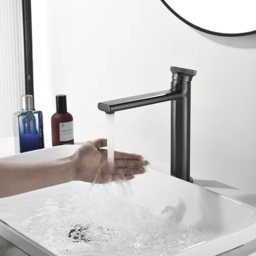 Смеситель для раковины Black&White GF-7307-GM, Выбрать цвет: Оружейная сталь, изображение 9