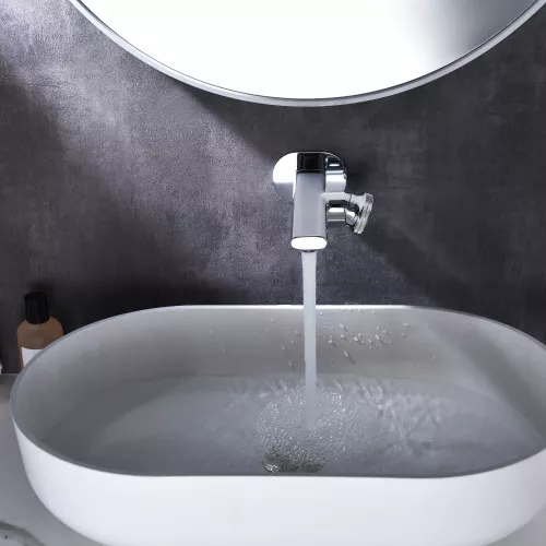 Смеситель для раковины встраиваемый Black&White GF-7407-С, Выбрать цвет: Хром, изображение 4