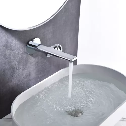 Смеситель для раковины встраиваемый Black&White GF-7407-С, Выбрать цвет: Хром, изображение 3