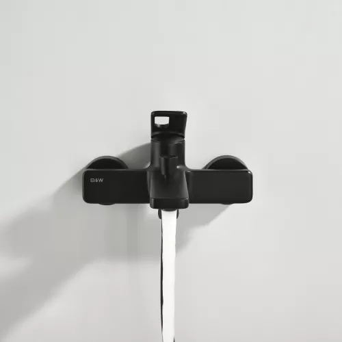 Смеситель для ванны Black&White GL-9101-MB (душевой шланг и лейка в комплекте), Выбрать цвет: Черный, изображение 13