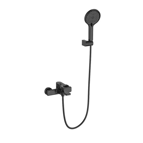 Смеситель для ванны Black&White GL-9101-MB (душевой шланг и лейка в комплекте), Выбрать цвет: Черный, изображение 14