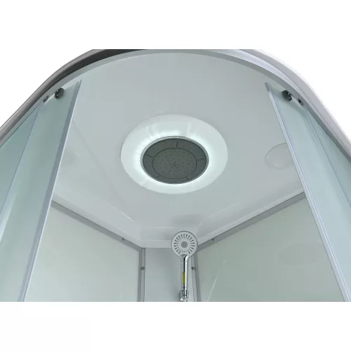 Душевая кабина AvaCan C3010/3080/3090 средний поддон, Цвет стекла: матовое, Цвет профиля: Хром, Тип поддона: Средний, Выбрать размер: 100х100, Внешний вид: Гидромассаж + электрика, Наличие крыши: есть, изображение 9