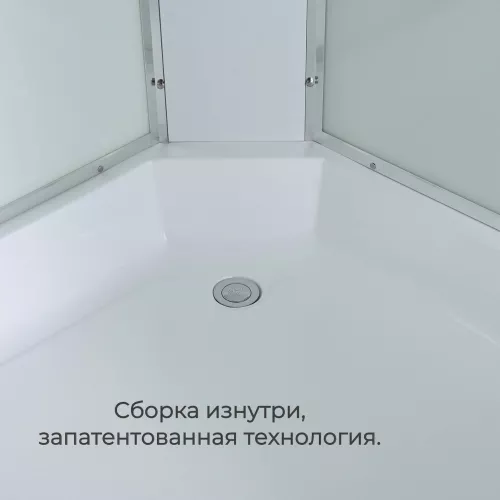 Душевая кабина AvaCan C3010/3080/3090 средний поддон, Цвет стекла: матовое, Цвет профиля: Хром, Тип поддона: Средний, Выбрать размер: 100х100, Внешний вид: Гидромассаж + электрика, Наличие крыши: есть, изображение 16