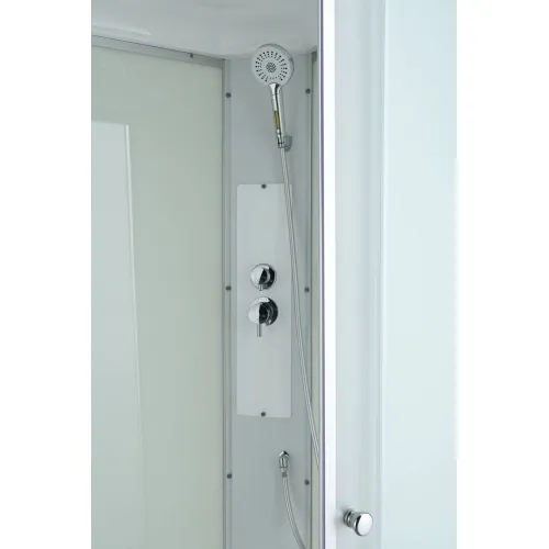 Душевая кабина AvaCan CK2010/2080/2090, Цвет стекла: матовое, Цвет профиля: Хром, Тип поддона: Низкий, Выбрать размер: 100х100, Внешний вид: без гидромассажа, Наличие крыши: есть, изображение 5