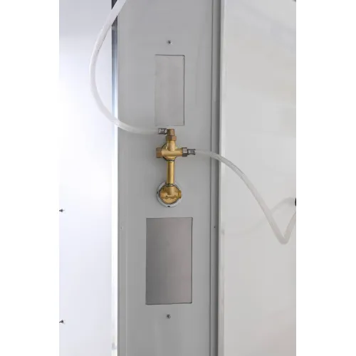 Душевая кабина AvaCan CK2010/2080/2090, Цвет стекла: матовое, Цвет профиля: Хром, Тип поддона: Низкий, Выбрать размер: 100х100, Внешний вид: без гидромассажа, Наличие крыши: есть, изображение 6