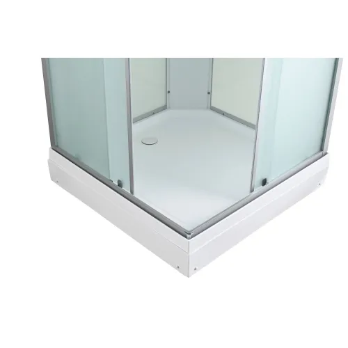 Душевая кабина AvaCan CK2080LED, Цвет стекла: прозрачное, Цвет профиля: Хром, Тип поддона: Низкий, Выбрать размер: 80х80, Внешний вид: Гидромассаж + электрика, Наличие крыши: есть, изображение 11