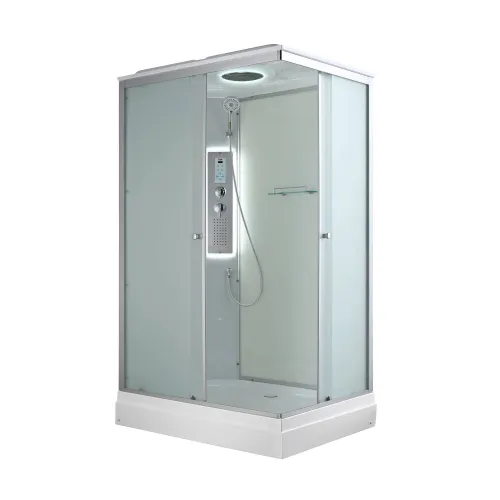 Душевая кабина AvaCan CK2911LED, Цвет стекла: прозрачное, Цвет профиля: Хром, Тип поддона: Низкий, Выбрать размер: 110х90, Внешний вид: Гидромассаж + электрика, Наличие крыши: есть, изображение 2