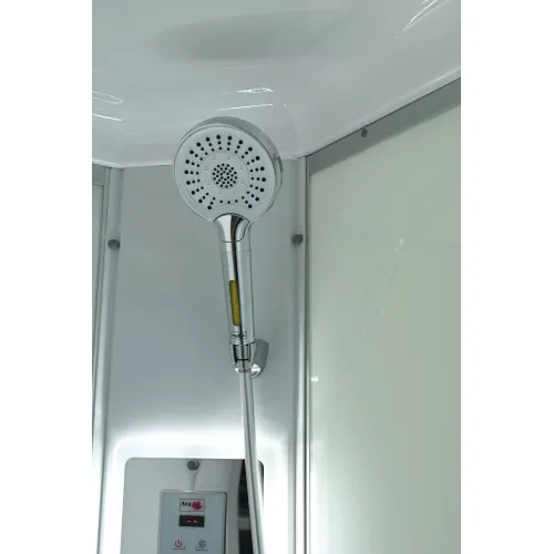 Душевая кабина AvaCan CK2911LED, Цвет стекла: прозрачное, Цвет профиля: Хром, Тип поддона: Низкий, Выбрать размер: 110х90, Внешний вид: Гидромассаж + электрика, Наличие крыши: есть, изображение 7