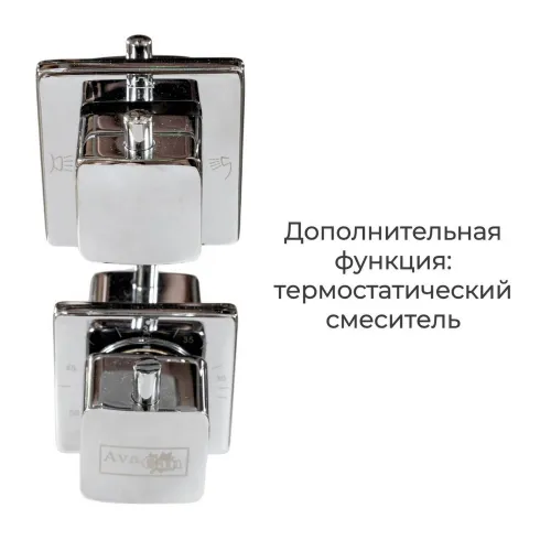 Душевая кабина AvaCan CK2911LED, Цвет стекла: прозрачное, Цвет профиля: Хром, Тип поддона: Низкий, Выбрать размер: 110х90, Внешний вид: Гидромассаж + электрика, Наличие крыши: есть, изображение 22