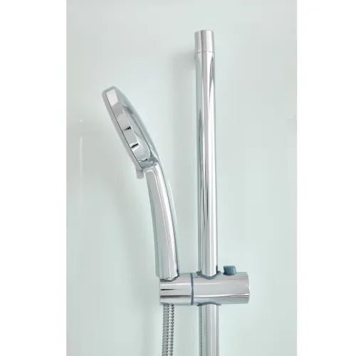 Душевая кабина DTO D278/D279 средний поддон, хром/ матовое, Цвет профиля: Хром, Тип поддона: Средний, Выбрать размер: 80х80, Внешний вид: без гидромассажа, Наличие крыши: нет, изображение 5