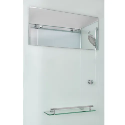 Душевая кабина  DTO D271 средний поддон, хром/матовое, Цвет профиля: Хром, Тип поддона: Средний, Выбрать размер: 100х100, Внешний вид: без гидромассажа, Наличие крыши: нет, изображение 10