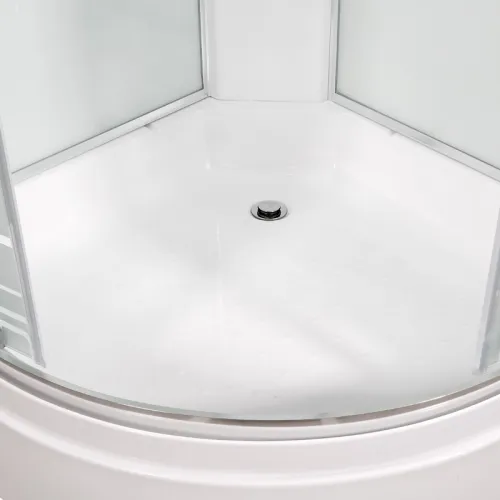 Душевая кабина  DTO EM2710/2780/2790  средний поддон, хром/матовое, Выбрать размер: 100х100, Внешний вид: без гидромассажа, Наличие крыши: есть, изображение 13