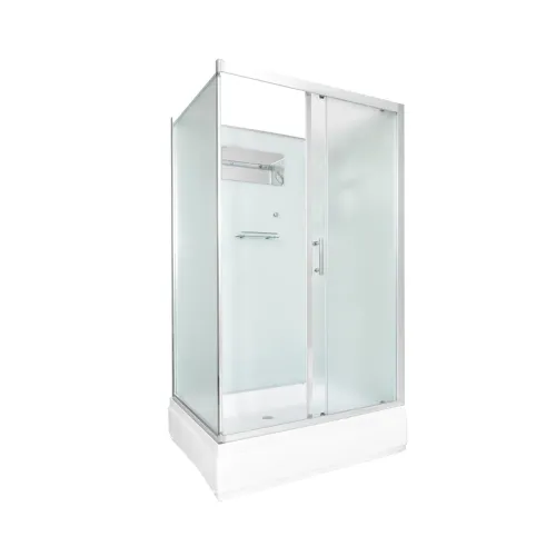 Душевая кабина DTO D229 средний поддон, хром/матовое, Цвет профиля: Хром, Тип поддона: Средний, Выбрать размер: 120х90, Внешний вид: без гидромассажа, Наличие крыши: нет, изображение 2