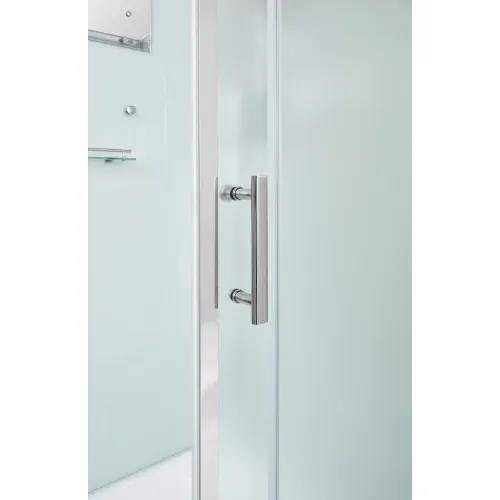 Душевая кабина DTO D229 средний поддон, хром/матовое, Цвет профиля: Хром, Тип поддона: Средний, Выбрать размер: 120х90, Внешний вид: без гидромассажа, Наличие крыши: нет, изображение 3