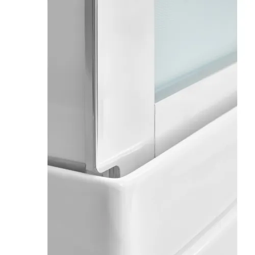 Душевая кабина DTO  D129 низкий поддон, хром/ матовое, Цвет профиля: Хром, Тип поддона: Низкий, Выбрать размер: 120х90, Внешний вид: С электрикой + LED, Наличие крыши: есть, изображение 7