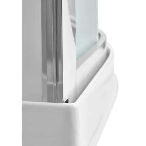 Душевая кабина  DTO D102S  L/R хром/матовое, Цвет профиля: Хром, Тип поддона: Низкий, Выбрать размер: 120х80, Внешний вид: без гидромассажа, Наличие крыши: есть, Ориентация: правая, изображение 13