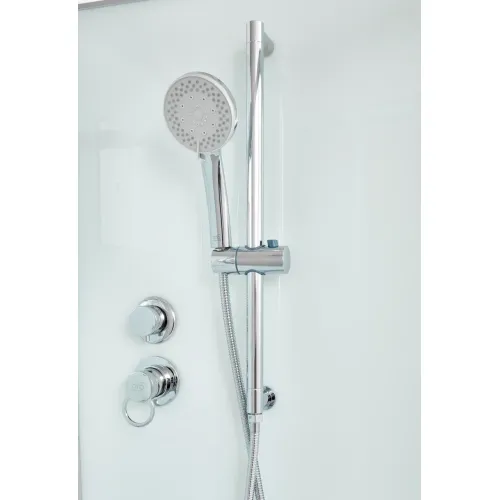 Душевая кабина DTO D229 средний поддон, хром/матовое, Цвет профиля: Хром, Тип поддона: Средний, Выбрать размер: 120х90, Внешний вид: без гидромассажа, Наличие крыши: нет, изображение 4