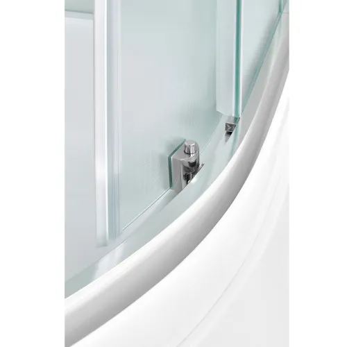 Душевая кабина DTO D278/D279 средний поддон, хром/ матовое, Цвет профиля: Хром, Тип поддона: Средний, Выбрать размер: 80х80, Внешний вид: без гидромассажа, Наличие крыши: нет, изображение 10