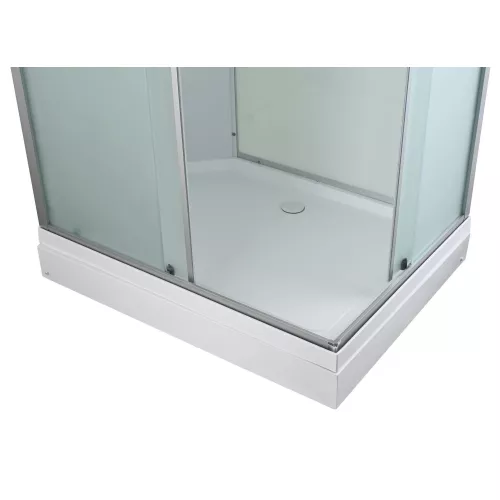 Душевая кабина AvaCan CK2810/2911/2912, Цвет стекла: матовое, Цвет профиля: Хром, Тип поддона: Низкий, Выбрать размер: 100х80, Внешний вид: без гидромассажа, Наличие крыши: есть, изображение 11