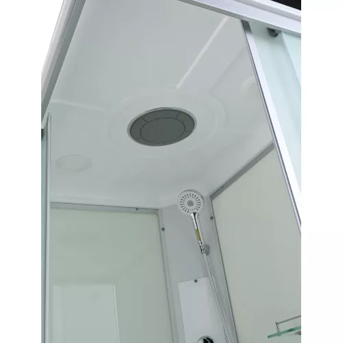 Душевая кабина AvaCan CK2810/2911/2912, Цвет стекла: матовое, Цвет профиля: Хром, Тип поддона: Низкий, Выбрать размер: 100х80, Внешний вид: без гидромассажа, Наличие крыши: есть, изображение 10