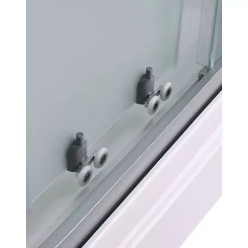 Душевая кабина AvaCan CK2810/2911/2912, Цвет стекла: матовое, Цвет профиля: Хром, Тип поддона: Низкий, Выбрать размер: 100х80, Внешний вид: без гидромассажа, Наличие крыши: есть, изображение 15