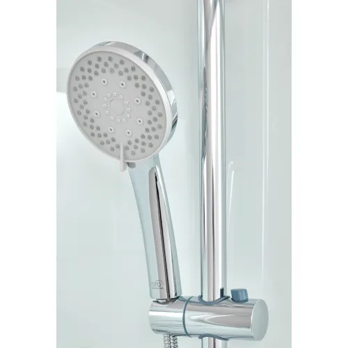 Душевая кабина  DTO D102S  L/R хром/матовое, Цвет профиля: Хром, Тип поддона: Низкий, Выбрать размер: 120х80, Внешний вид: без гидромассажа, Наличие крыши: есть, Ориентация: правая, изображение 7