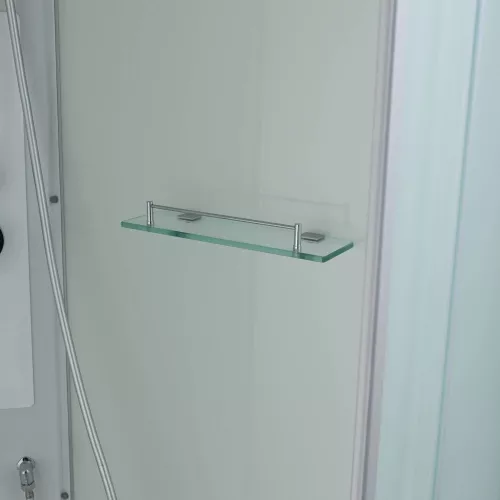 Душевая кабина AvaCan CK2810/2911/2912, Цвет стекла: матовое, Цвет профиля: Хром, Тип поддона: Низкий, Выбрать размер: 100х80, Внешний вид: без гидромассажа, Наличие крыши: есть, изображение 12