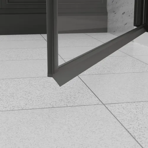 Душевая дверь RGW Dolphin TN-03B, Цвет стекла: прозрачное, Цвет профиля: Черный, Выбрать размер: 80, изображение 3