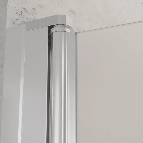 Душевая дверь Dolphin TN-03, Цвет стекла: фабрик (Fabrik), Цвет профиля: Хром, Выбрать размер: 80, изображение 3