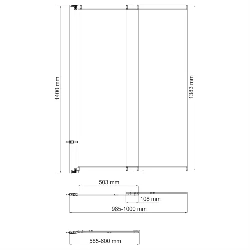 Стеклянная шторка WasserKRAFT Schunter 82S02-80, изображение 5