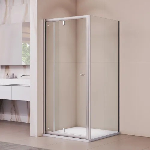 Душевой уголок RGW PA-32 (PA-02 + Z-050-1), Цвет стекла: прозрачное, Цвет профиля (вариация): Хром, Выбрать размер: 900x900